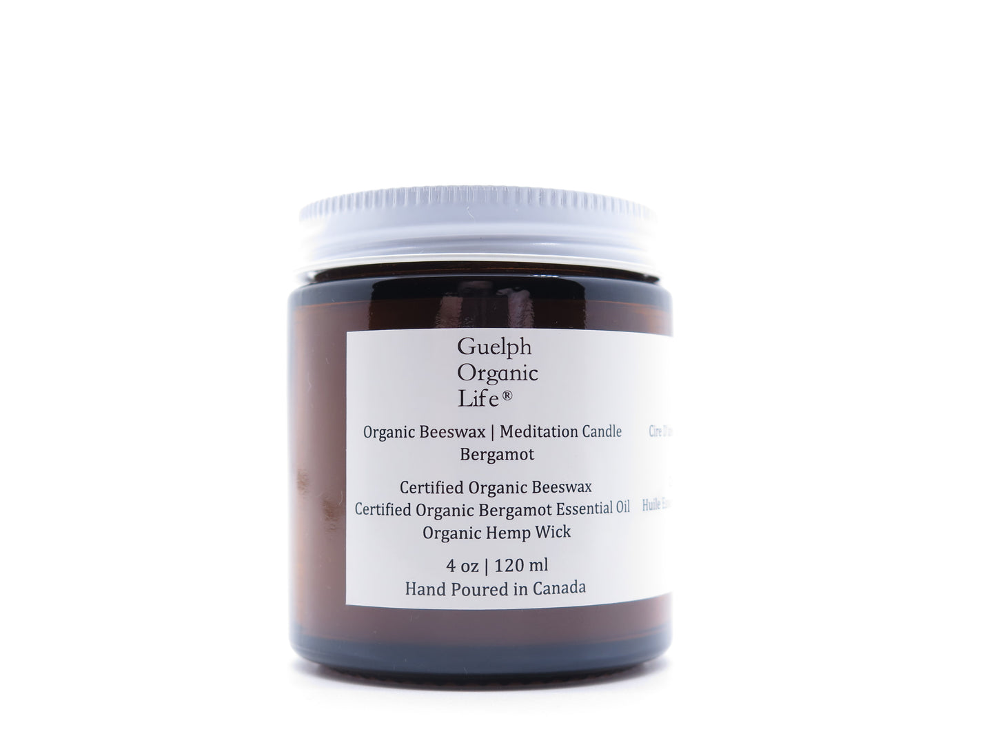 Natural is ambiguous. 100% USDA Certified Organic Yellow Beeswax, Certified Organic Bergamot Essential Oil, Organic Hemp Candlewick. No fragrance and lightly scented with certified organic bergamot essential oil. Ideal gift, best for holidays and dinners. Glass jar. 120 ml. Hand Poured in Canada.