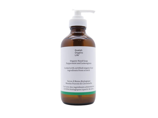 Natural is ambiguous. Made with 100% certified organic food ingredients, which guarantee a delicate cleansing while keeping skin moisture and maintaining the skin protection. This organic hand soap forms a rich and creamy lather and leaves skin soft without over-stripping. Glass bottle. 100% non-toxic. Made in Canada.