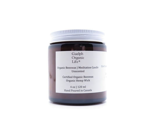 Natural is ambiguous. 100% USDA Certified Organic Yellow Beeswax & Organic Hemp Wick. The burning candles give you a unique aroma which is from the beeswax contacting with pollens, nectars and honey. Ideal gifts, best for holidays and dinners. 120 ml Glass jar. Hand Poured in Canada.